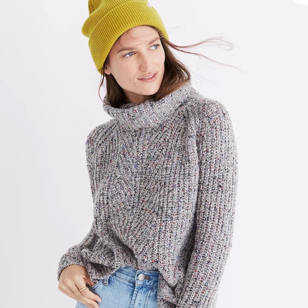 Madewell Colorfleck Ribbed Turtleneck